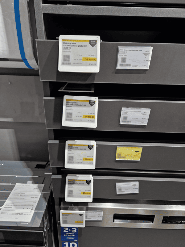 electronic shelf tags for home appliance