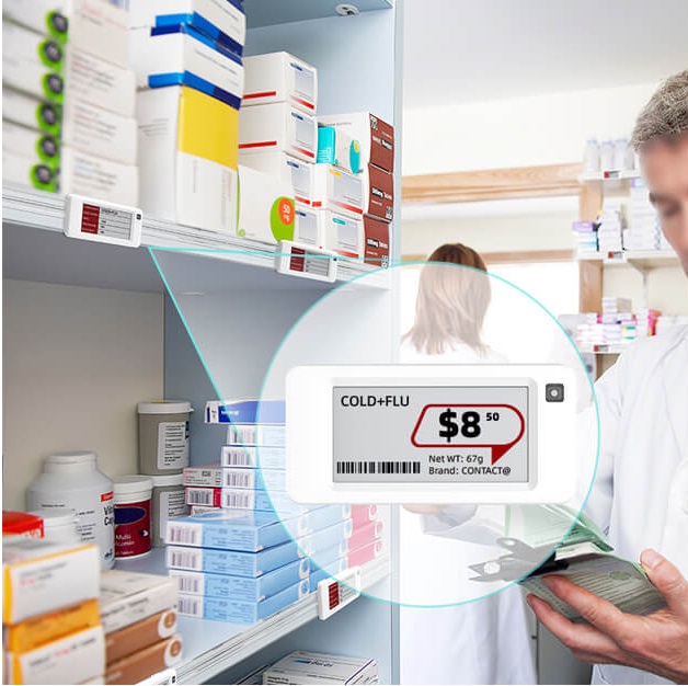 digital shelf labels for pharmacy