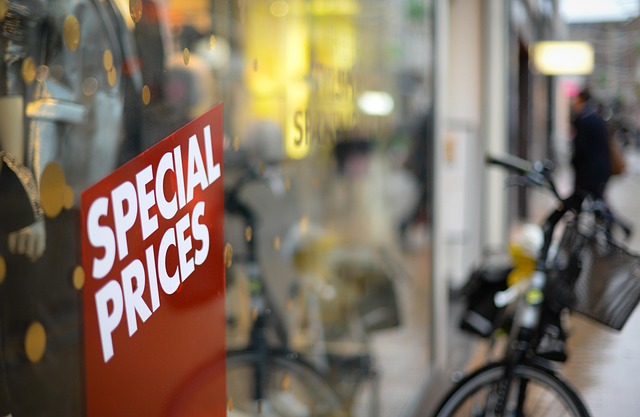 A pop sign says special prices