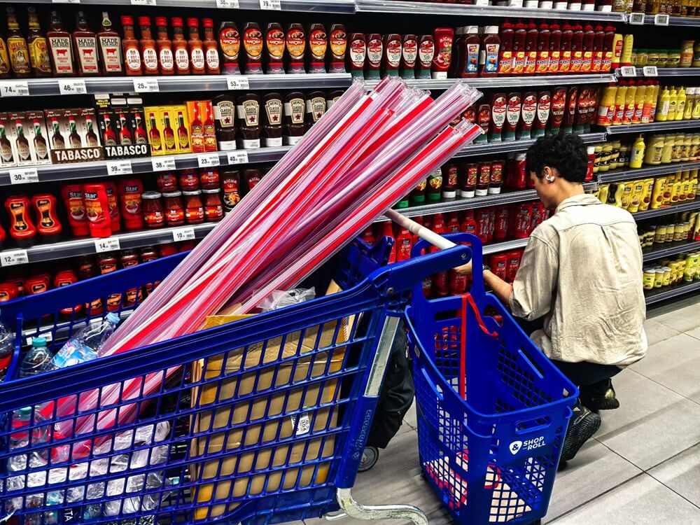 a staff is installing the esl a staff is installing the esl