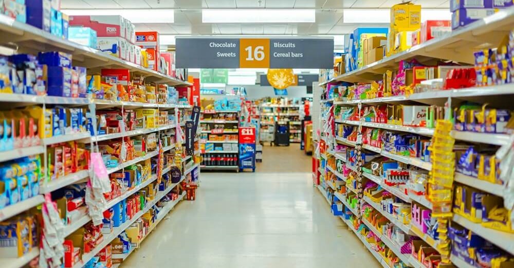 supermarket shelf supermarket shelf